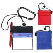 50 Conference Badges ID Card Holder Trade Show Badge Zipper Wholesale Bulk 4x5