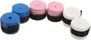 PAMINGONO 6pcs Badminton Racket Grip Tape Sweat Absorbent Non Perforated Slip Handle Overgrips for Enhanced Performance Easy Installation for Tennis and Badminton Players