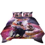 Cool Crazy Space Laser Cats Coverlet