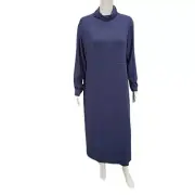 Women with Control Trendy Everyday Tummy Control Midi Dress X-Large Size Navy