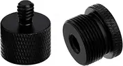 2pcs Mic Stand Adapter 1/4 Male to 5/8 Female and 5/8 Male to 1/4 Female Screw Thread Adapter Tripod Screw Adapter For Camera Monitor Microphone Stand