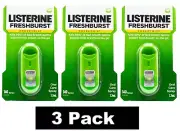 3 x LISTERINE POCKETMIST 7.7mL ORAL CARE SPRAY FRESHBURST Brand New