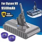 9500mAh Battery For Dyson V8 SV10 V8 Absolute Animal 218895-02 + 2x Post Filters