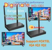 DIGIMATE WD1001 Wireless HDMI Sender /Receiver Low Latency IR Extender-FOXTEL IQ