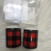 CERAMIC SALT & PEPPER SHAKER 2 PCs New Red & White