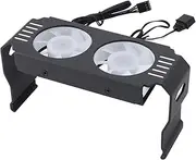 Ram Radiator, 4500RPM Memory Module Heat Sink Low Noise 5V 3 Pin ARGB PWM Temperature Controlled Heat Exchanger Liquid Cooling Radiator with 2 Fans for DDR DDR2 DDR3 DDR4 DDR5