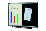 Quartet Dual 90x60cm Combo Whiteboard Embossed Foam Board Wall Hanging w Marker