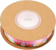 Levemolo 1 Roll Easter Decorative Ribbon Yards Multi Functional Craft Ribbon with Bunny Carrot Print for DIY Festive Party Decorations Present Wrapping