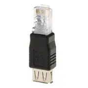 RJ45 Male to USB A Female Adapter Socket LAN Network Ethernet Router Plug