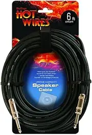 Hot Wires 1/4 to 1/4 Inch Speaker Cables 6 Feet