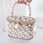 PEARL WOMENS HANDBAG WEDDING CLUTCH FASHION PURSE PARTY BAG