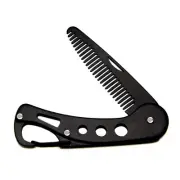 Stainless Steel Folding Beard Comb For Men, Mustache Multifunctional...