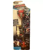 VINTAGE PULLBAX Pull Back Pencil Race Car Toy w/ Eraser & Stickers - Red NEW NOS