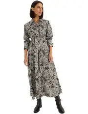 [Yarra Trail] Scoria Paisly Dress in Coal Paisly Print