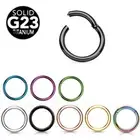 G23 Titanium Hinged Seamless Segment Ring Hoop Nose Ring Earring Labret Septum