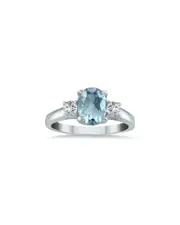 Gem Spark 14K 1.58 ct. tw. Diamond & Aquamarine Ring