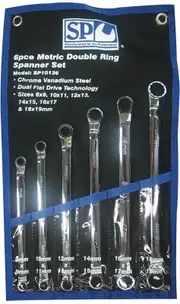 SP Tools SP10136 - Ring Spanner Set - 6 Piece Metric 40 Deg. Offset