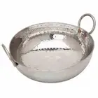Heavy Quality Stainless Steel Flat Bottom Deep Kadhai Wok (2000 ML)
