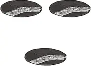 Set of 3, Carbonized Earthen Brush 3 Foot Round 9.0 Plates (606003) [10.6 x 1.0 inches (27 x 2.5 cm)] | Round Plate (Large) Setomonohonpo
