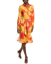 Joseph Ribkoff Linen-Blend Shirtdress
