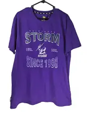 NRL Melbourne Storm Rugby League Supporter T-Shirt Tee Size Large BNWT