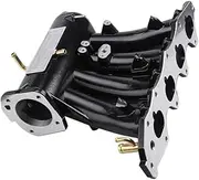 Aluminum Intake Manifold B16 Compatible With Civic EK Integra DA DC2 B16A B16A2 B16A3 RS-CR1827(Black)