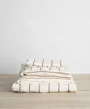 Linen Sheet Set with Pillowcases - Cedar Stripe