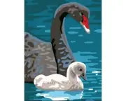 "Swans" Printed Needlepoint Tapestry Canvas Collection D'art 3343