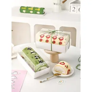 蛋糕卷圖案紙手繪印花彩繪分隔卡通動物熊貓28方盤烘焙模具專用