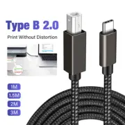 USB 2.0 USB-A to USB-B Printer Cable 3m USB B to C Cord for DAC DJ Controller
