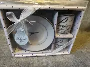 Artisano Pair Of Paris Is For Lovers Ceramic Espresso Plate And Cup Set