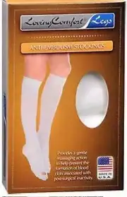 Loving Comfort Inspection Toe Stockings 15-20mmHg (White) Medium Long