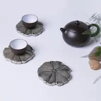 在飛比找樂天市場購物網優惠-新中式藝術功夫茶墊杯墊隔熱墊杯托組茶具茶道茶藝配件裝飾小擺件