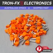 TE7510 20AWG 2*0.75mm² ORANGE Insulated Dual Ferrule Bootlace Crimp Cord Ends