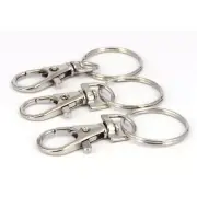 10pcs Metal Swivel Lobster Keychain Car Keyring Clasp Clip Trigger Buckle Snap