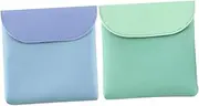 SAFIGLE 2Pcs Sanitary Napkin Bag Multi Function Tampon Storage Pouch Compact PU Organizer for Women Discreet Pad Container Present for Friends