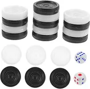 WHAMVOX Backgammon Chess Pieces Replacement Plastic Set for Boys and Girls Lightweight for Learning Chess Game