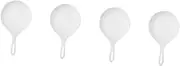 Pizza Plates Plate Fondue Plates Melamine White Big Spoon Hot Pot Sizzling Plate (Color : Whitex4pcs, Size : 28.2X16.5X3.5CMx4pcs)