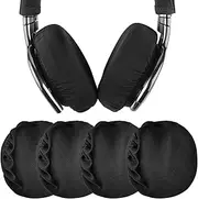 Geekria 2 Pairs Flex Fabric Headphone Covers (Product Safety Certified), Washable & Stretchable Sanitary Ear Protectors for Over-Ear Headsets, Sweat-Resistant