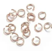 20 x 6mm stainless steel Rose Gold jump rings connectors jewellery jumpring