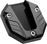 jiningqiuguodianzi Universal Scooter Motorcycle Bike Kickstand Extender Foot Side Stand Extension Pad Support Plate Anti-Skid Enlarged Base(Black)