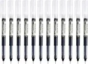 Anller 12 Pieces Liquid Ink Rollerball Pens, 0.5mm Needle Tip, Quick-Drying Ink, Rolling Ball Pens, black
