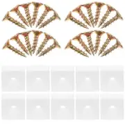 50 Pcs Back Plate Corner Code Drawer Sagging Wedge Repair Kit with Screws