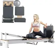 Compact Home Pilates Machine, Folding Pilates Machine for Home and Gym, with Jump Board Full Set of Accessories