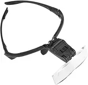 SEWOART 5pcs Led Lighted Loupe Magnifying Glasses with Headband Lenses Eye Goggle Visor for Close Work Under Low Light Conditions