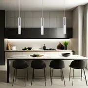 Modern Drop Pendant Light GU10 in White Superlux Lighting - QH2123-1