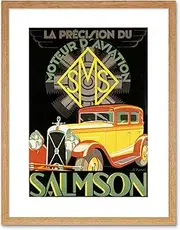 Ad Salmson Automobile Car Motor Vintage Classic France Framed Wall Art Print