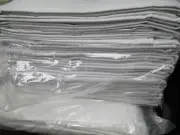 6 NEW WHITE HOTEL FULL FITTED SIZE 54X75X12 T-180 ELITE PREMIUM PERCALE SHEETS
