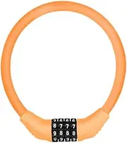 CAQYPVH Bicycle Cable Lock Anti-Thieves 4-Digit Password Passenger Cycle Accessories-Accessories-Combination Cable for City Bikes Toolboxes, Orange