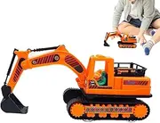 Excavator Toy - 360-Degree Rotation Construction Vehicle | Swingable Mechanical Joints Excavator Digger | Excavator Model Toy for Fine Motor Skills, Hand Eye Coordination, Parent Child Interaction